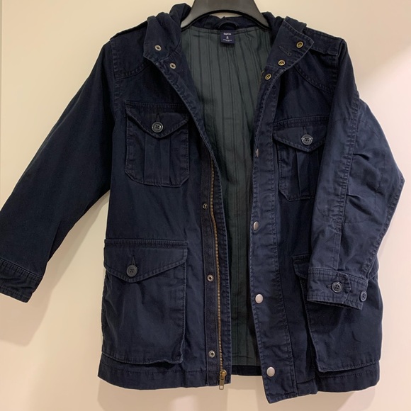 Gap cotton canvas hooded kids jacket - Picture 6 of 6